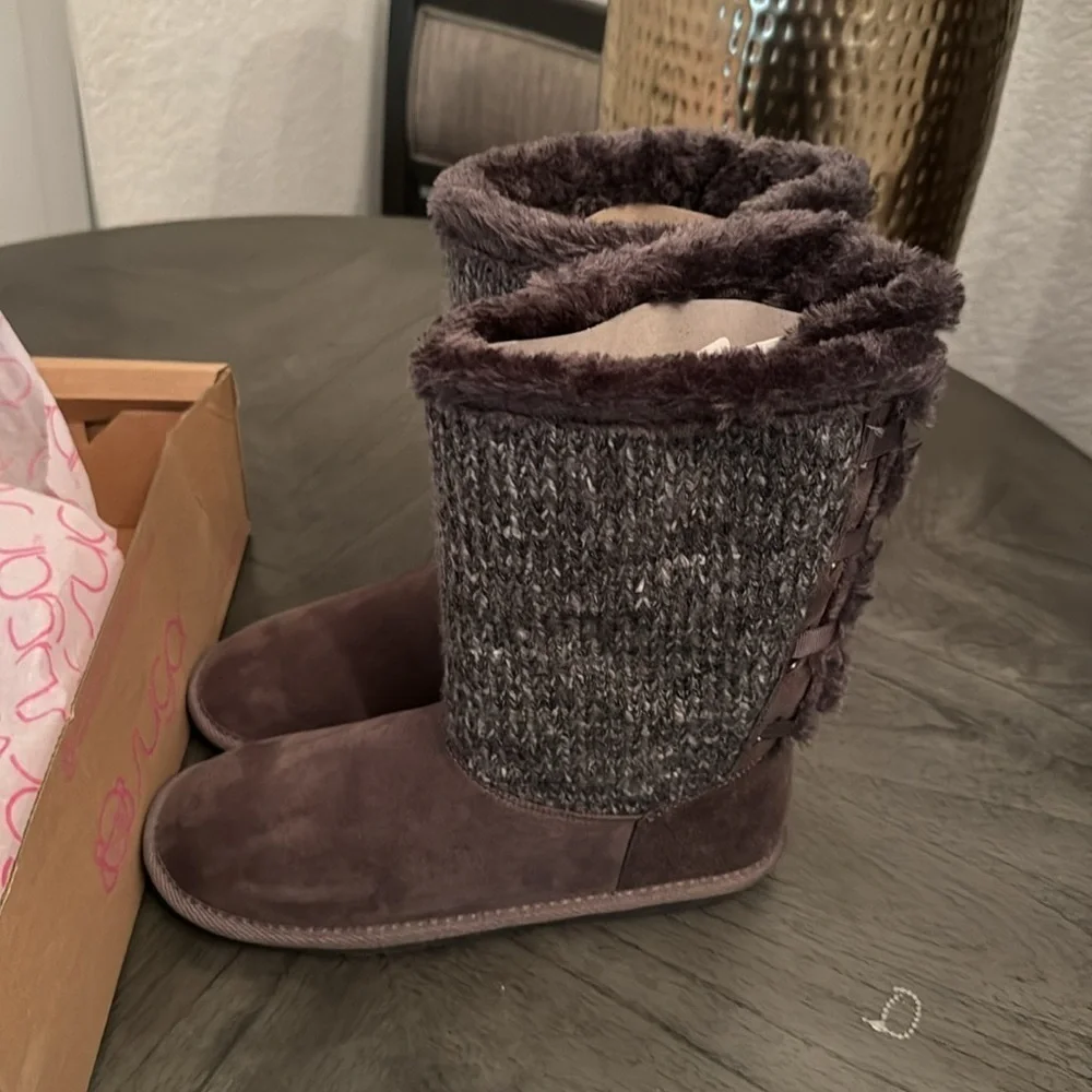Sugar Womens Panthea Microsuede Faux Fur Winter & Snow Boots